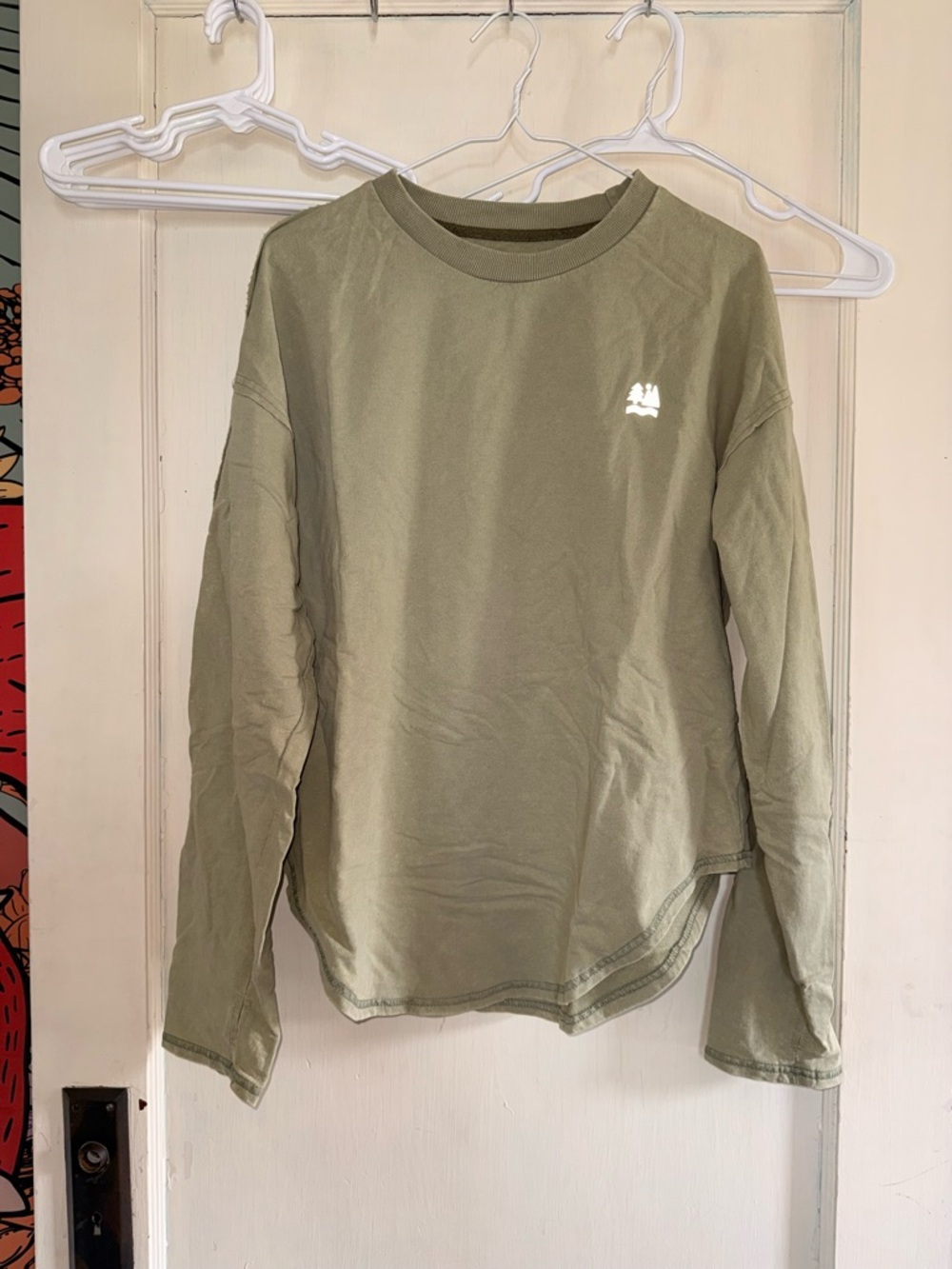 Olive Green Long Sleeve Athleisure Tee